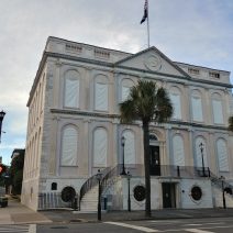 Despite the expectation that Hurricane Florence is going to treat Charleston relatively well, some of the buildings and houses are buttoning up. This is Charleston City Hall,  which was built in the early 1800’s as one of the original branches of the First Bank of the United States. It later became Charleston’s City Hall in 1818. May it last another 200 years.