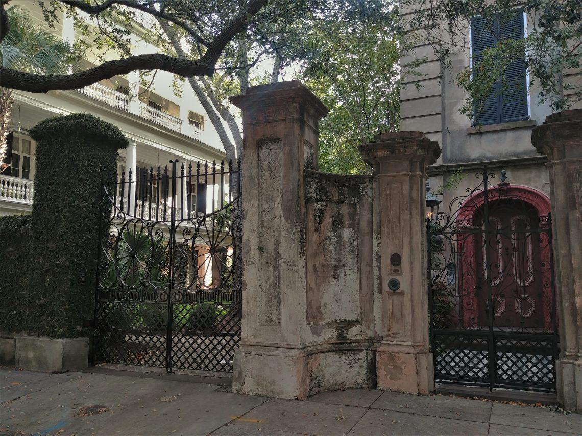 These beautiful gates, and the rest, can be found on Legare Street. Legare, pronoucned "Luh Gree," is home to some of the most memorable houses in Charleston.