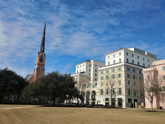 The Hotel Bennett, the newest hotel in Charleston opened last weekend, on the site of the old Charleston Public Library -- on the corner of Marion Square. A very high end hotel, it took 13 years for it to build.