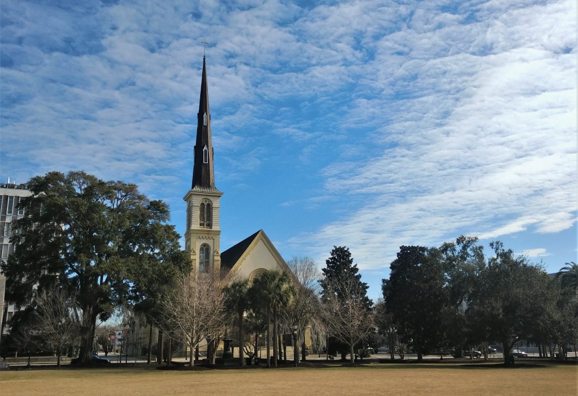 The Citadel Baptist Church, across from Marion Square, was originally to be named the Fourth Baptist Church. But, one of the preexisting Baptist churches closed -- making that name inaccurate and moot. Thus, the Citadel Square (as which Marion Square was previously known) moniker.