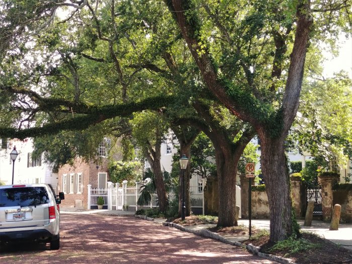 The Bend on Church Street is an iconic Charleston spot. One of the cool things about it are the cement posts on the right, which were used to tie up boats when it was Vanderhorst Creek.