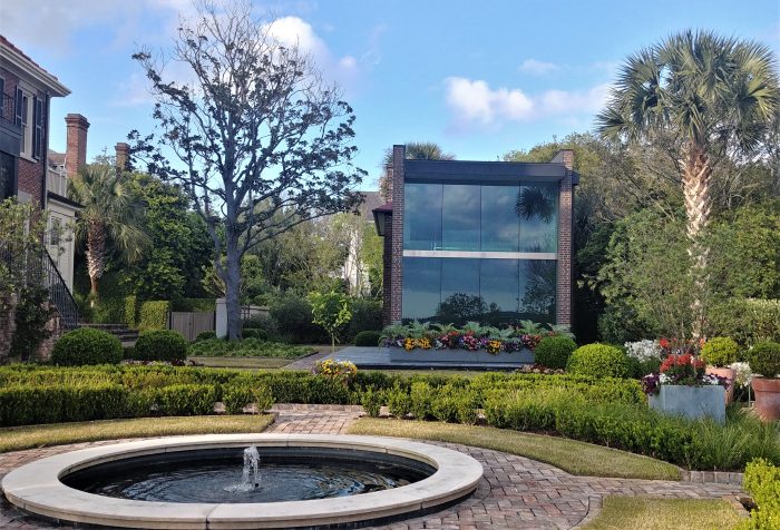 This glass house is located behind the C. Bissell Jenkins House -- the first house constructed on Murray Boulevard.