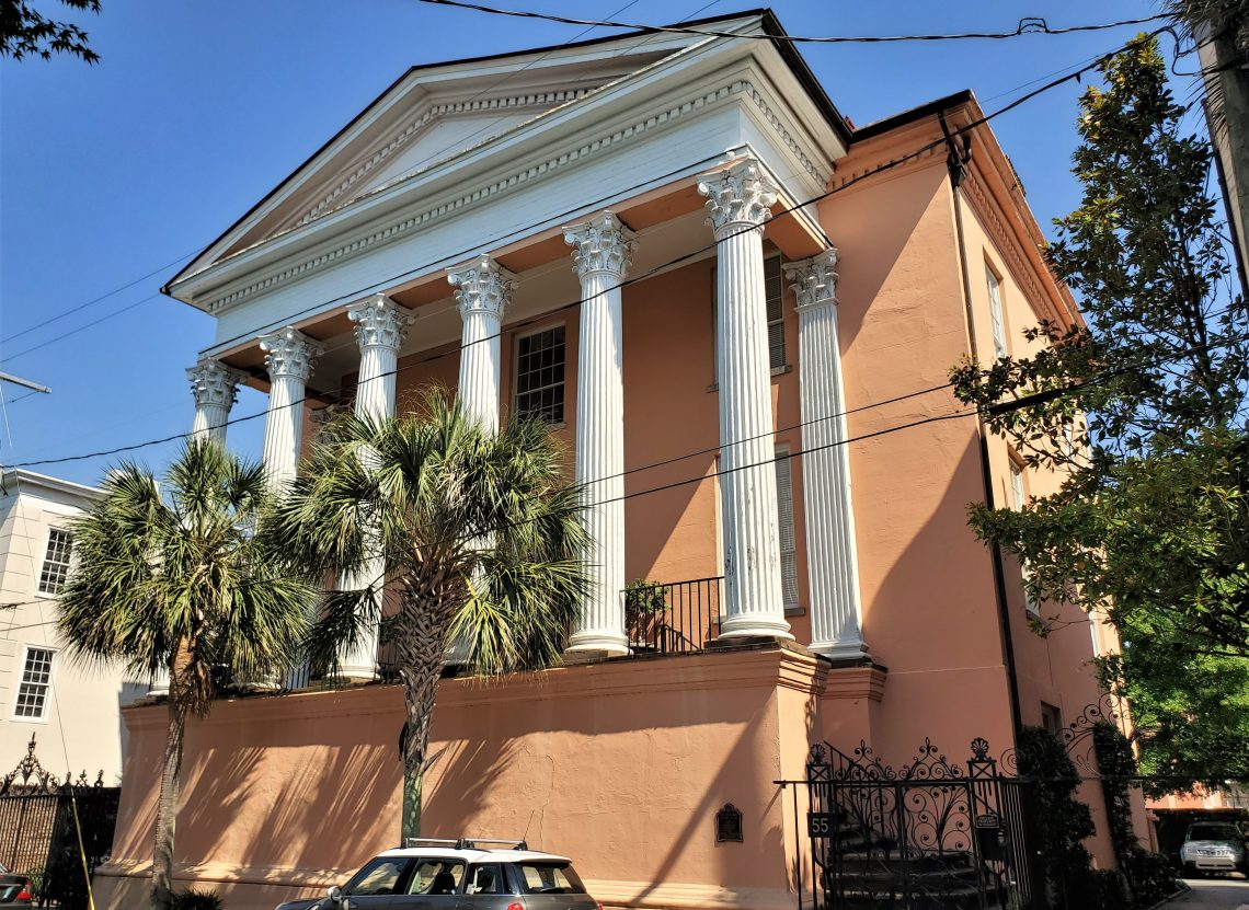 This beautiful building on Society Street was designed by the famed architect E.B. White. It was built in 1840-42 as the home for the High School of Charleston.
