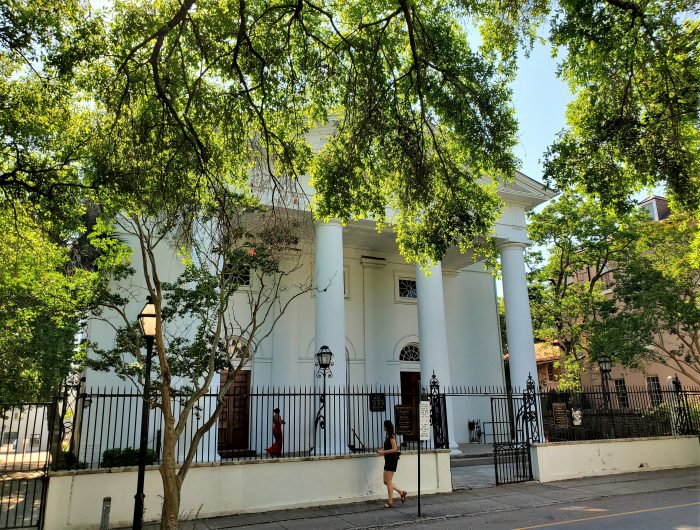 First Baptist Church was designed by the famed architect Robert Mills. Mills is perhaps best known for designing the Washington Monument, honoring the United States' first president.