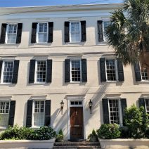 Built in 1838, this handsome house on Society Street is located in the Ansonborough neighborhood. Ansonborough is the original "borough" of Charleston -- which dates back to at least 1726.