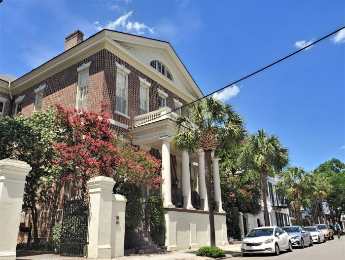 The Col. Thomas Pinckney House on Broad Street was built in 1829. They picked a good area, as its neighbors include the John Rutledge House (home to a signer of the US Constitution) and the home of Edward Rutledge (the youngest signer of the Declaration of Independence).