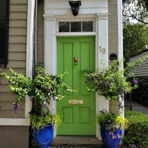 A beautiful Charleston door on Short Street, just a quick stroll to Burbage's or Queen Street Grocery.