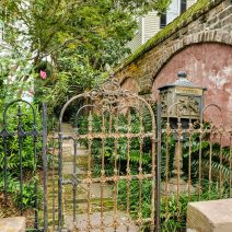 Charleston is full of beautiful little scenes. This cool gate and wall can be found on Bull Street.
