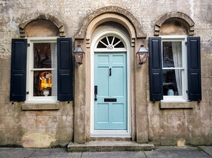 A gorgeous entrance to an antebellum (1840) house on Bull Street.