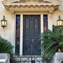 A beautiful door on a significant circa 1853 house on Rutledge Avenue, located directly across the street from the Issac Jenkins Mikell House (which is currently often seen on TV on Southern Charm).