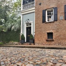 Charleston has eight active cobblestone streets, most of which are near the old wharf area. Just one block long, this is Maiden Lane -- a bit further north and away from the water.