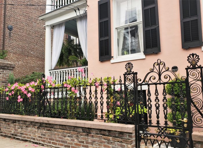 This beautiful house on Hassell Street, with its gorgeous gate/fence and piazza, was built in 1846. Since 1920, it has served as the rectory of St. Johannes St. Lutheran Church -- which is directly next door.