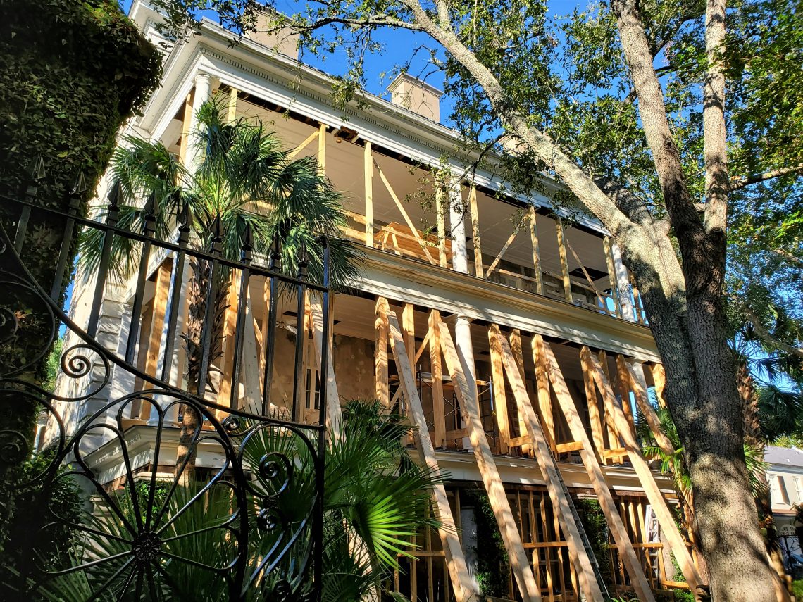 It takes a big effort to care for some of Charleston's amazing houses. This one was built in 1857 on Legare Street from land subdivided from the Miles Brewton House -- which is located on King Street. 