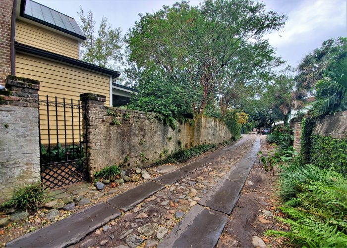 This beautiful alley, Longitude Lane, was created in 1788. It was developed to cut through some larger blocks of land, thereby opening them up for future development. Today, from East Bay a car can make it about halfway through, and then if you want to get to Church Street, you have to be on foot.