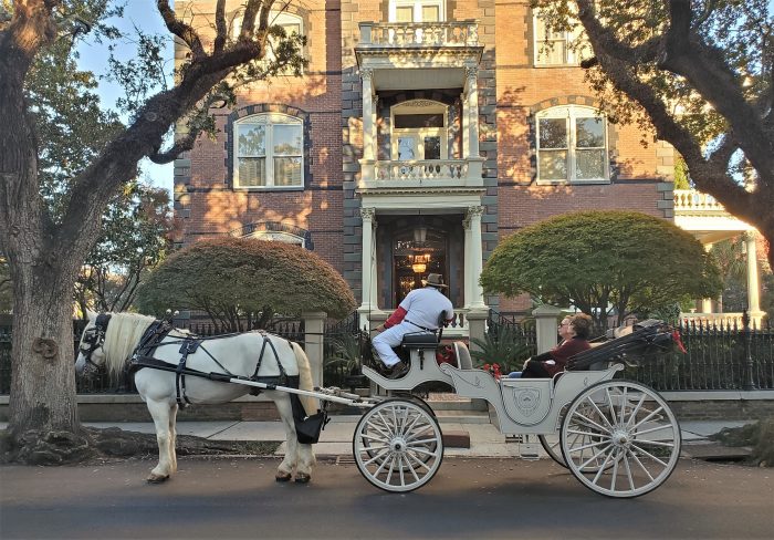 The Calhoun Mansion, named in honor of one of its owners (who was the grandson of the 7th vice-president of the United States and married one of the original owner's daughters), is the largest single family house in Charleston -- about 24,000 square feet with over 25 rooms.