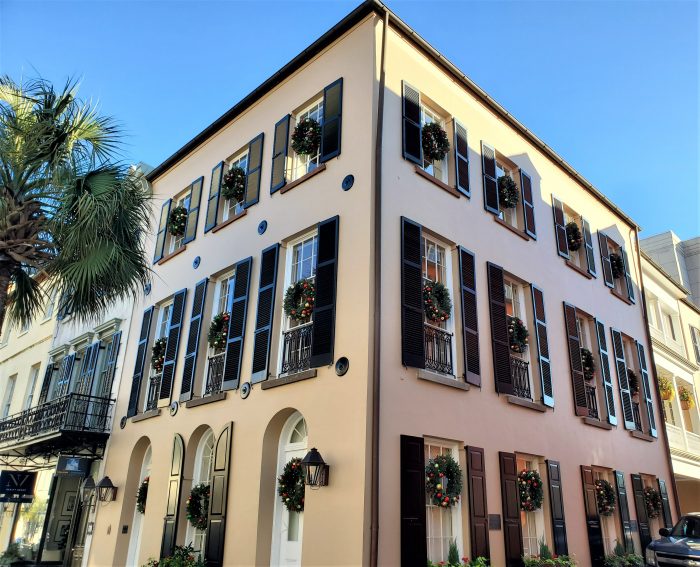 This beautiful building on Broad Street, built in 1783, was once owned by James Simmons -- who, among other things, commanded the militia that launched the initial attack on Fort Sumter in 1861.