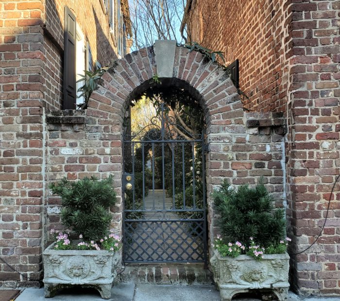 This pretty arch connects two colonial era (c.1742) houses on King Street in the Charlestowne (South of Broad) neighborhood. 