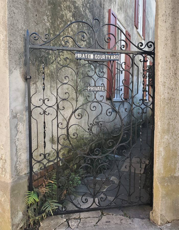 The houses surrounding "Pirates Courtyard" on Church Street were built in the early 1740's and are believed to have been where many pirates, including Blackbeard, hung out while they were in Charleston. To make it a less stressful experience, it is said that there was an escape tunnel that ran from under the house to the harbor -- just in case that had some unwanted visitors.