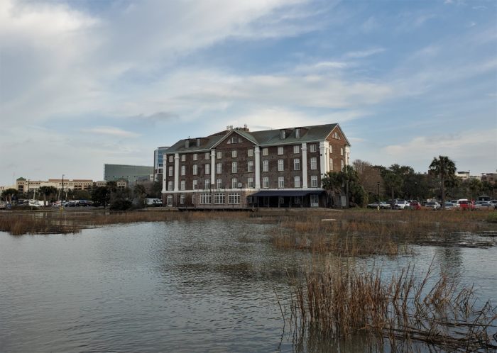 The West Point Rice Mill (aka the Historic Rice Mill), c. 1861, sits on the banks of the Ashley River (right next to the Marina Variety Store Restaurant, the best breakfast place in Charleston.) The rice (known as Carolina Gold) once made Charleston the richest city in North America. 