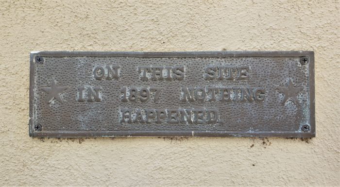 When living in the number one travel destination in the known universe, some residents of Charleston do have a sense of humor about it. You can find this historic marker on West Street.