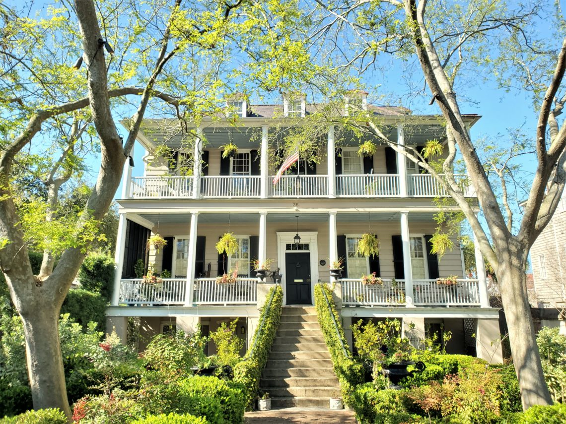 This simple Federal style house was built around 1809 on Chapel Street. Just another Charleston house.