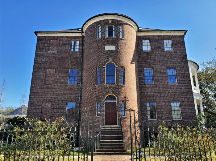 The Joseph Manigault House on Meeting Street was built in 1803, and designed by Joseph's brother Gabriel.  In 1920, after a number of owners and uses, it was slated to be demolished. Susan Pringle Frost, who is best know for founding the Preservation Society of Charleston, created the Society for Preservation of Old Dwellings (which later became the Preservation Society) to save it. 