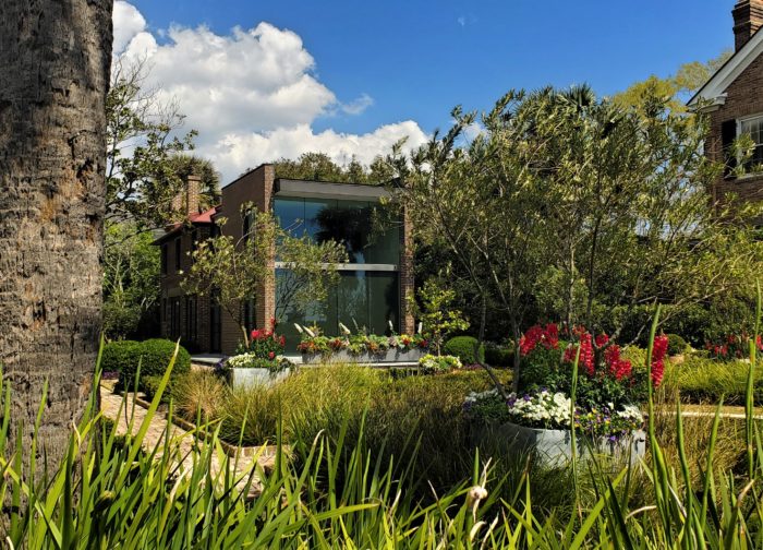 This cool glass fronted house is on Murray Boulevard, behind the gardens of the C. Bissell Jenkins House. The modern design is a nice counterpoint to its grand neighbor, which was the first house built on Murray Boulevard after the land was reclaimed creating the peninsula as we know it today.