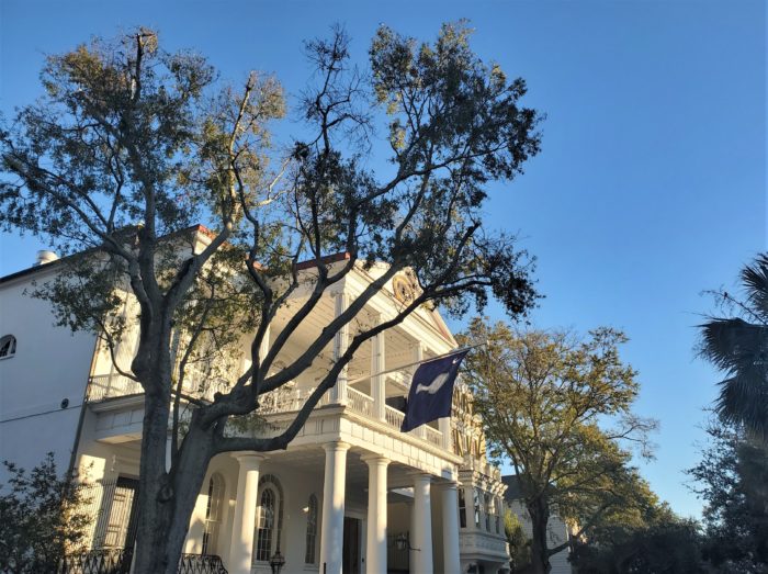 The South Carolina Society Hall on Meeting Street was built in 1804 as the home for a club that was founded in 1737 as "The Two Bit Club." It later became the "South Carolina Society," and its home was so aptly named.