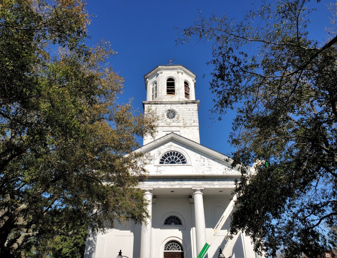 Undergoing some renovations, the Second Presbyterian Church -- the 4th oldest church in Charleston -- was recently struck by lightning.